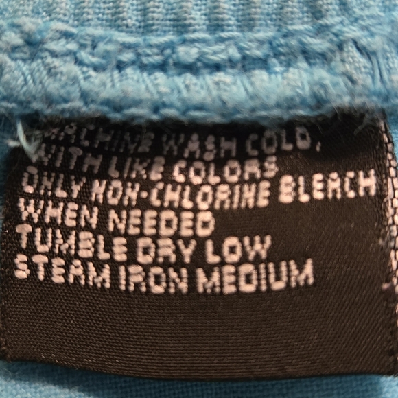 Erika Petite Bright Blue Teal Capri Pants Front Seam Drawstring Waist Women PL - Picture 8 of 13